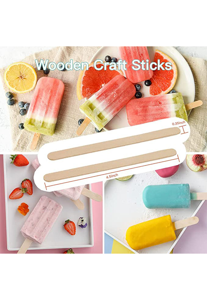 SBC CRAFT 100PCS WOODEN STICKS 110MM-NATURAL COLOR