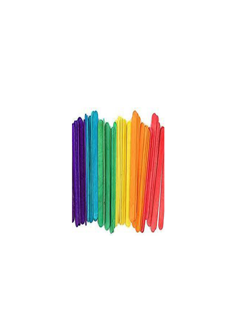 CRAFT WOODEN STICK COLOR 48PCS 19CM