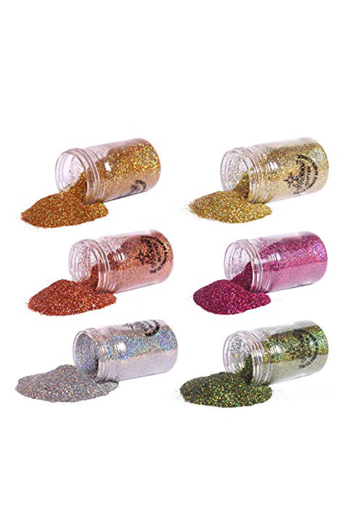 COLOR GLITTER SAND POWDER 6COLOUR BOTTLE-6X15g