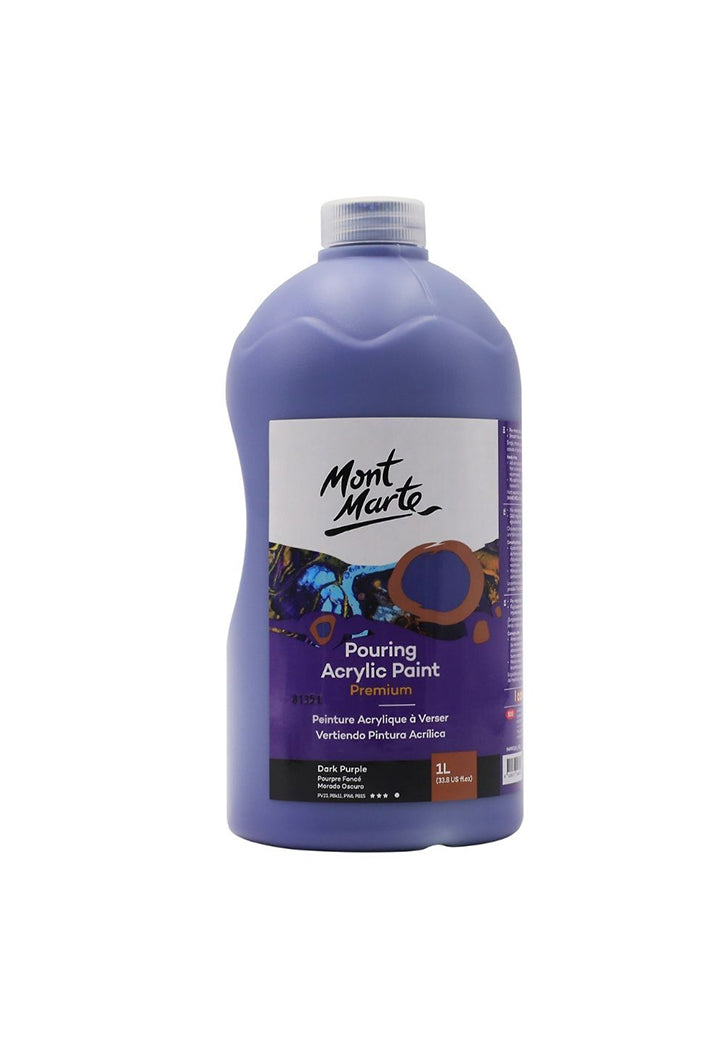 MONT MARTE PREMIUM POURING ACRYLIC PAINT 1L-DARK PURPLE