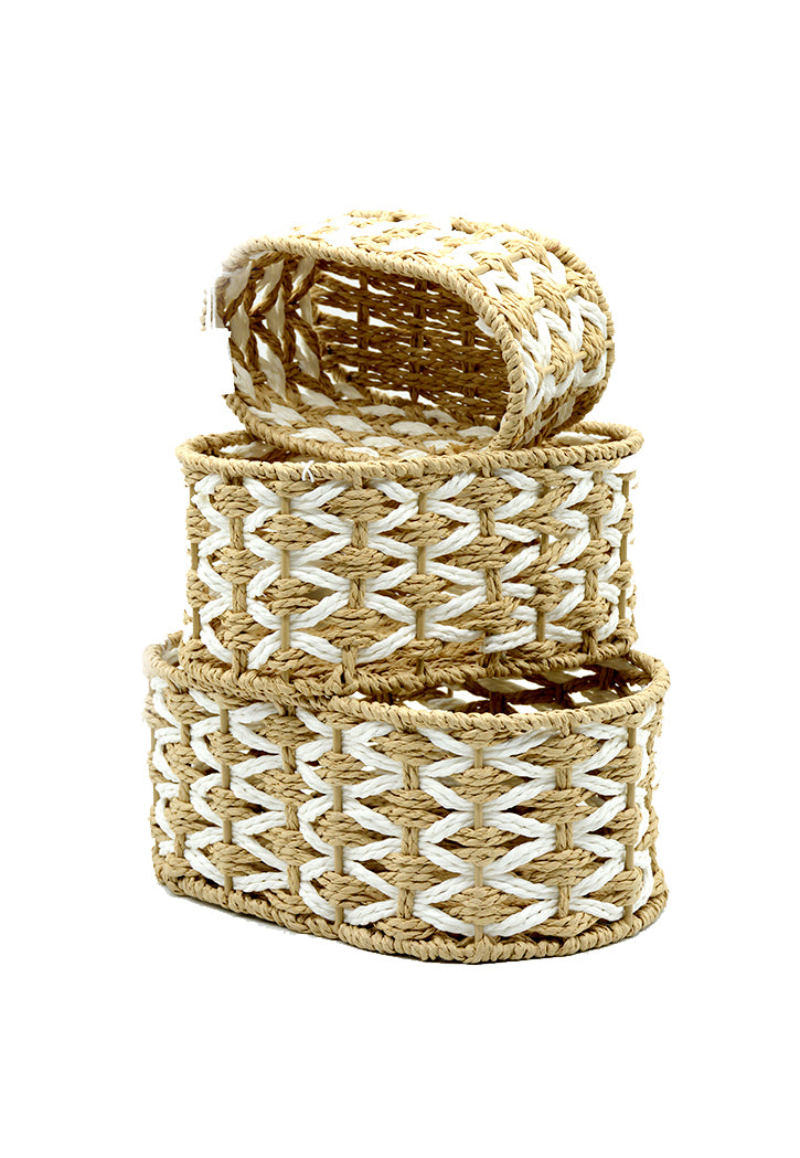 OBLONG TWINE BASKET SMALL