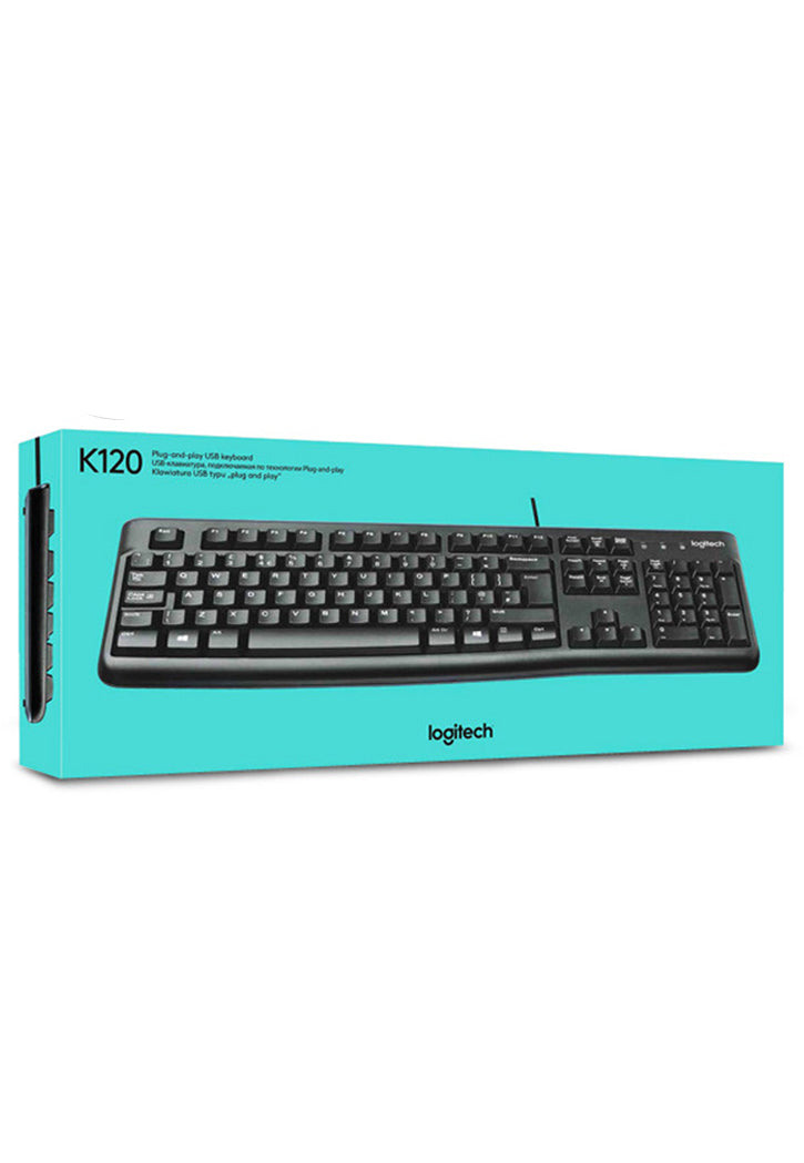 كيبورد لوحة مفاتيح LOGITECH KEYBOARD PLUG AND PLAY USB COMBO K120