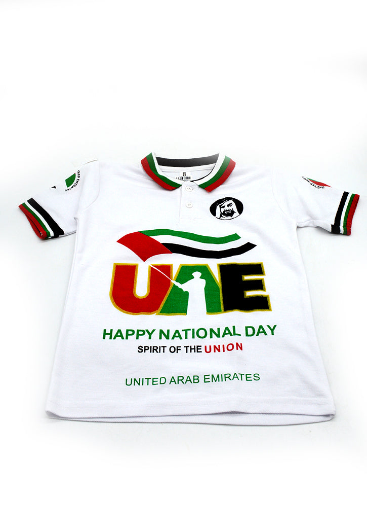 تيشيرت علم الامارات  UAE NATIONAL DAY POLO SHIRT W/ SHK. ZAYED & LIVE UNITED ASSTD