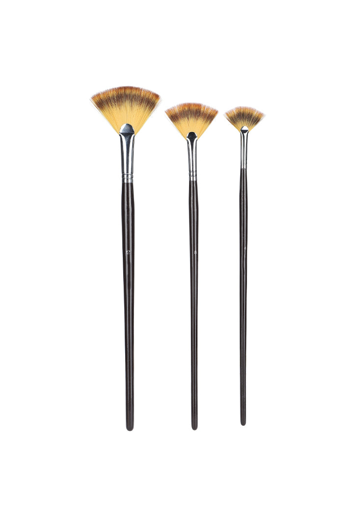 طقم فرشاة رسم - راس عريض 3 قطع