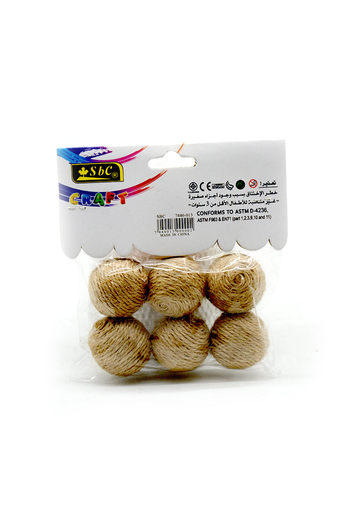 SBC CRAFT TWINE ROPES 3CM BALL 6PCS