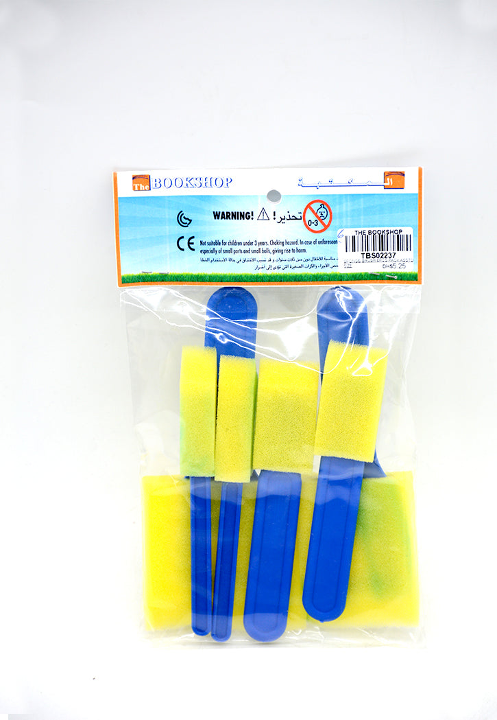 SPONGE BRUSH 6PCS PACK ASSTD SIZE