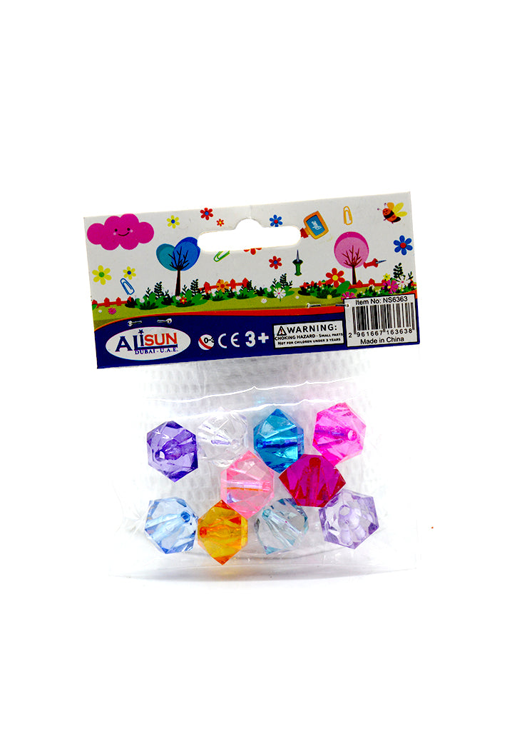 CRAFT MATERIAL DIAMOND PLASTIC BEADS ASSTD 10PCS