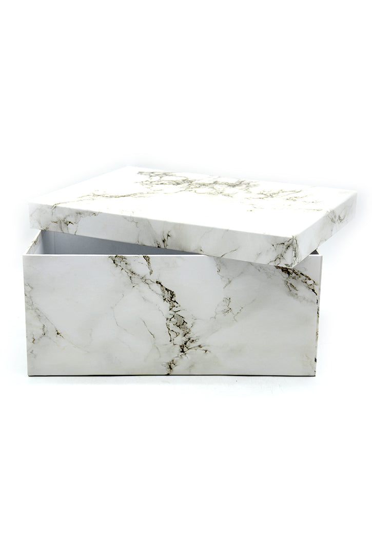 RECTANGLE PAPER GIFT BOX MARBLE DESIGN ASSTD 1-SMALL