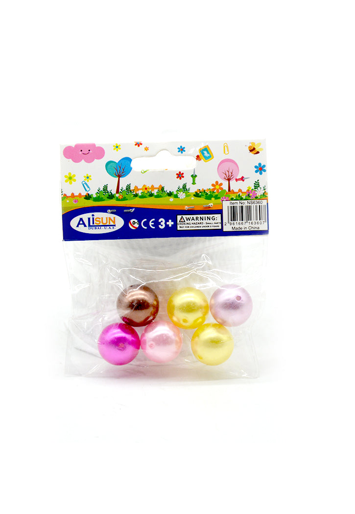 ALISUN CRAFT MATERIALS 5PCS ROUND PEARL ASSTD