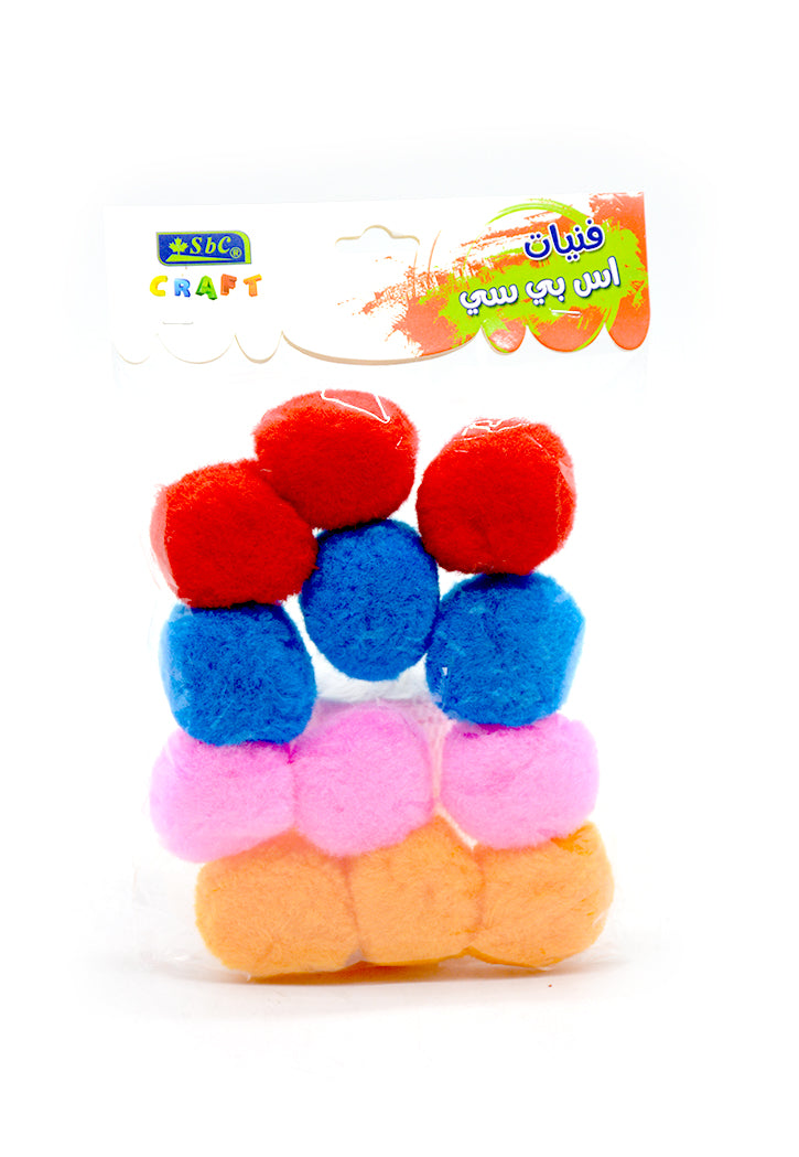 SBC COTTON WOOL BALL ASSTD 12PCS