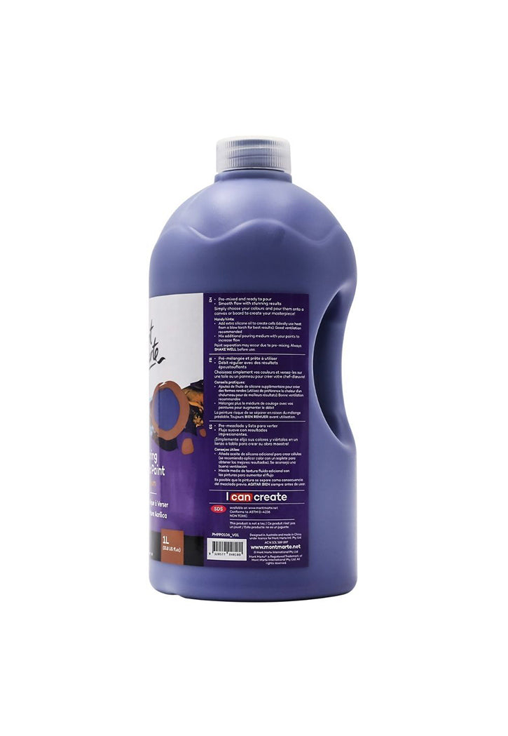 MONT MARTE PREMIUM POURING ACRYLIC PAINT 1L-DARK PURPLE