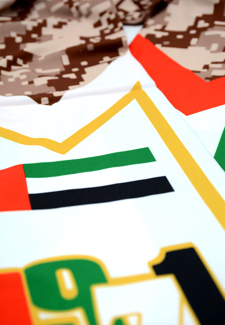 UAE NATIONAL DAY COTTON SCARF W/1971+UAE FLAG