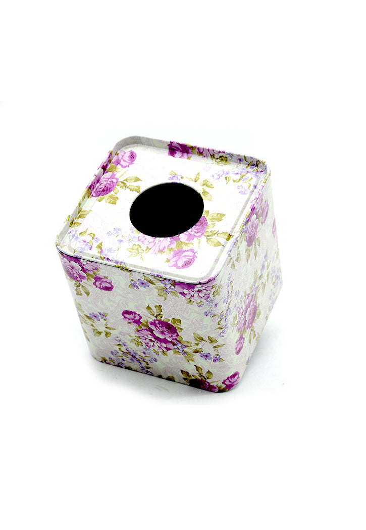 SQUARE METAL TIN TISSUE BOX ASSTD 4X12X12CM