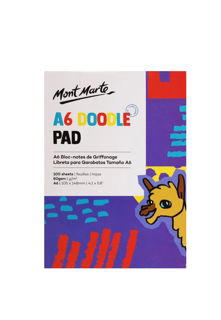 MONT MARTE DOODLE PAD 100SHT 80GSM A6