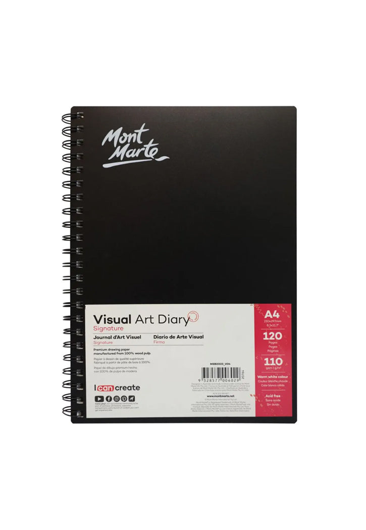 MONT MARTE SIGNATURE VISUAL ART DIARY 110GSM 120PAGES A4