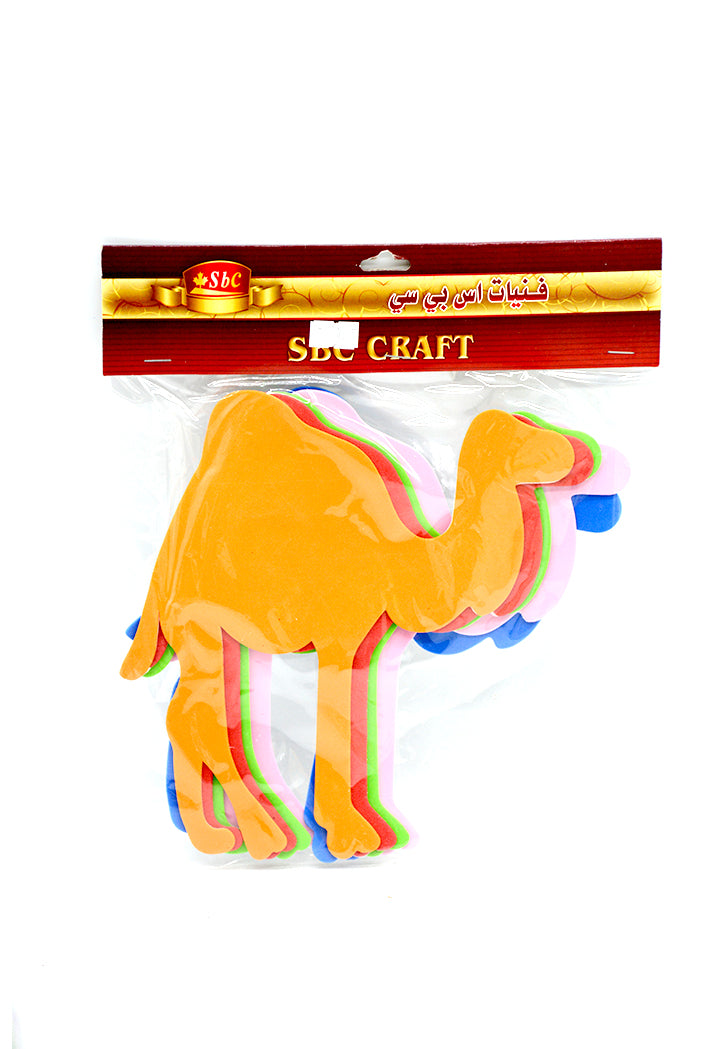 SBC CRAFT EVA FOAM SHAPE W/ STICKER CAMEL 4PCS MEDIUM