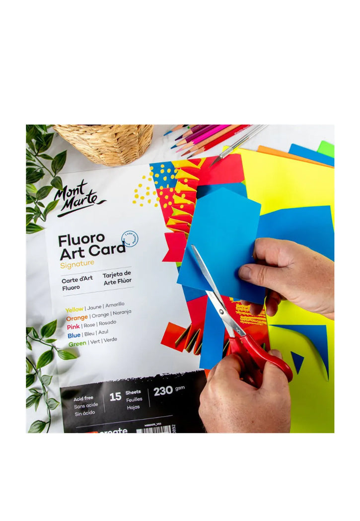 MONT MARTE SIGNATURE FLUORO ART CARD 15SHT 230GSM A3