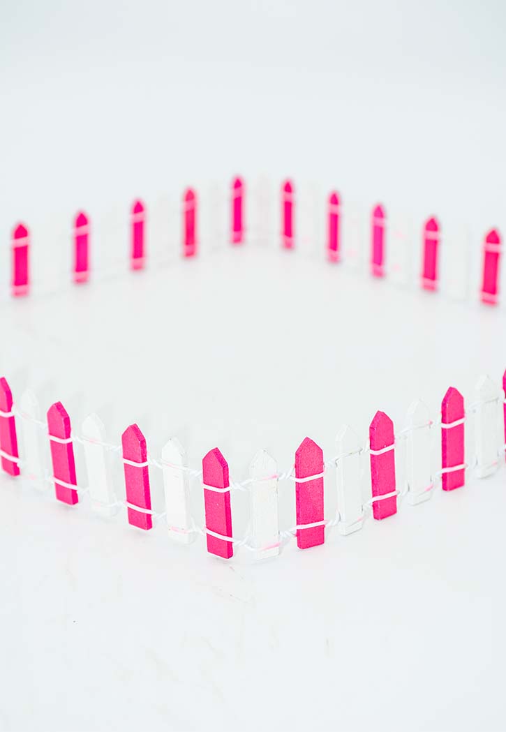 Wooden Craft Colored Fence