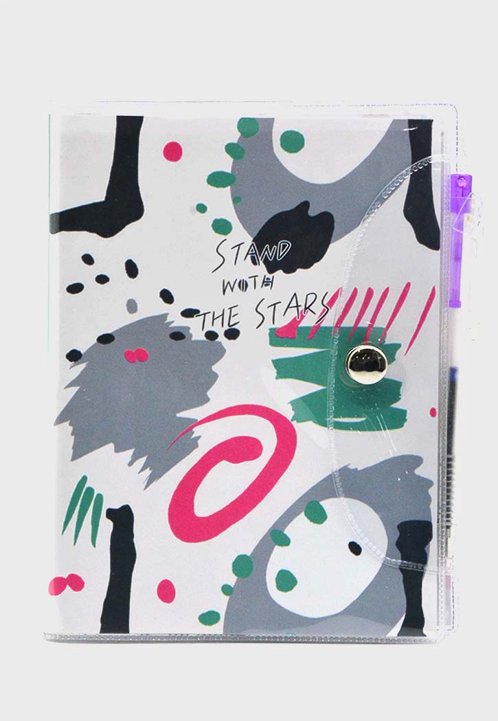 Mni Plastic Cover Notebook With Pen