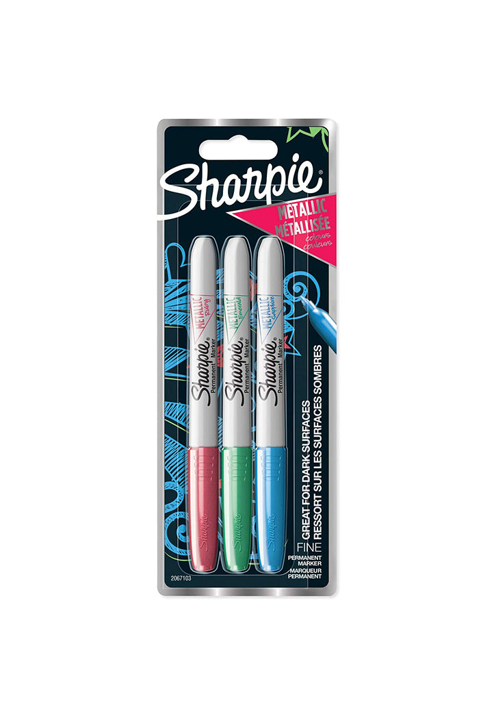 SHARPIE PERMANENT MARKER METALIC 3PC BLISTER