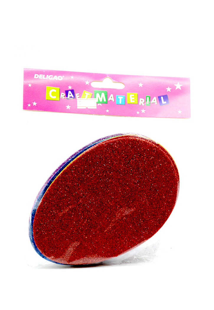 GLITTER EVA FOAM SHAPES 12PCS