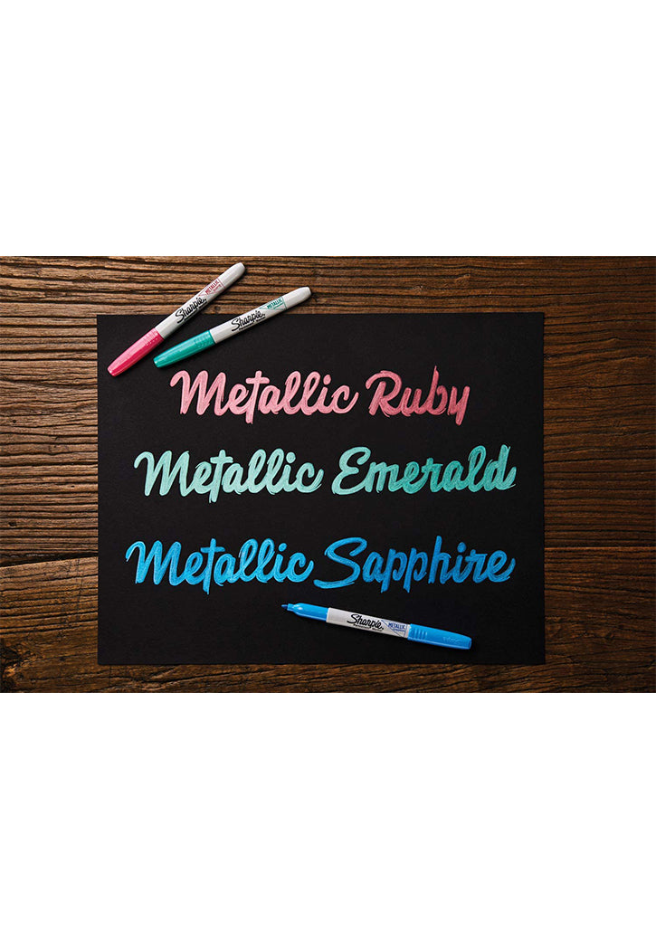 SHARPIE PERMANENT MARKER METALIC 3PC BLISTER