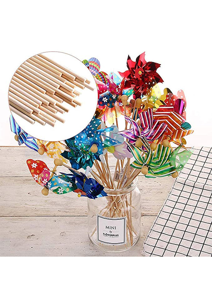 WOODEN ROUND THIN STICK 35PCS/PKT