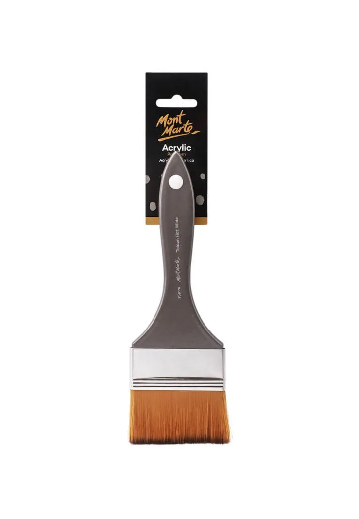 MONT MARTE PREMIUM ACRYLIC TAKLON FLAT BRUSH 75MM