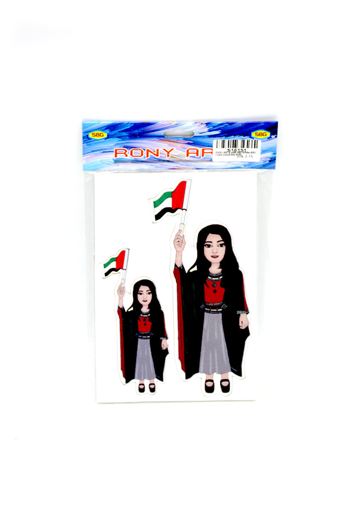 RONY ARTS UAE NATIONAL DAY FLAG HOLDING-GIRL