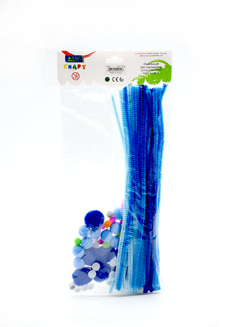 SBC PIPE CLEANER+EYES+WOOL BALL MIX SET