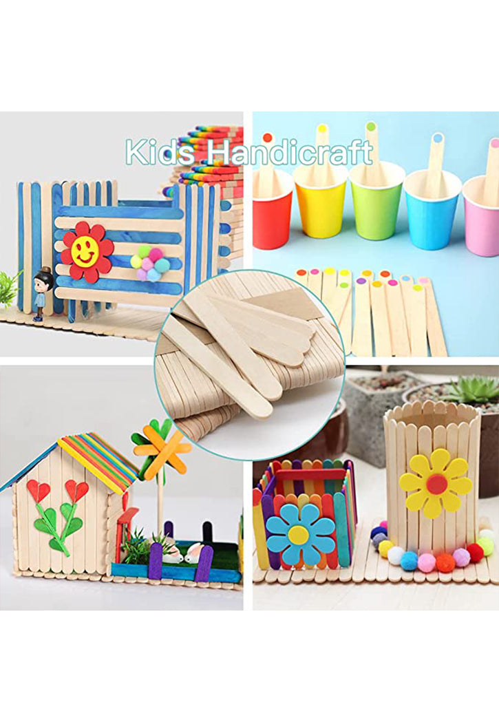 SBC CRAFT 100PCS WOODEN STICKS 110MM-NATURAL COLOR