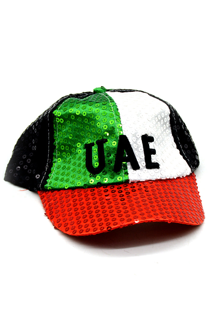 UAE FLAG COL SEQUINS CAP W/UAE