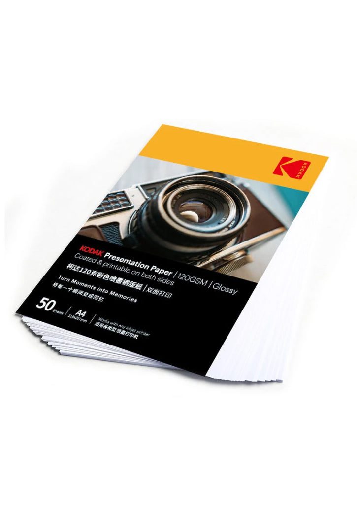 KODAK PRESENTATION PAPER GLOSSY 120GSM 50SHT A4